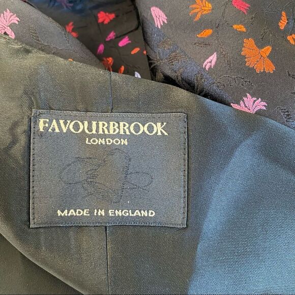 Favourbrook London Black Printed Silk Vest XL - Picture 9 of 11